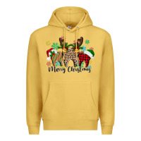 Antique Gold Merry Christmas tooth Premium Hoodie - texasbilliewilder