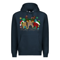 Navy Merry Christmas tooth Premium Hoodie - texasbilliewilder