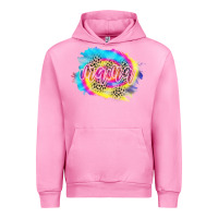 Fuchsia Pink Mama Tie dye Leopard Urban Hoodie - CowCowDesign