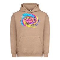 Pigment Burro Mama Tie dye Leopard Urban Hoodie - CowCowDesign