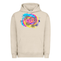 Pigment French Oak Mama Tie dye Leopard Urban Hoodie - CowCowDesign