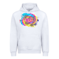 White Mama Tie dye Leopard Urban Hoodie - CowCowDesign