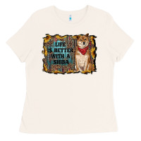 Bone life is better with a shiba Ladies Tee - RanaPortraitStore