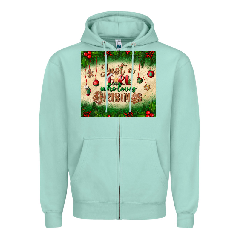 Just A Girl Who Loves Christmas Tumbler Zipper Hoodie by BundleAndBundleShop | Teevron