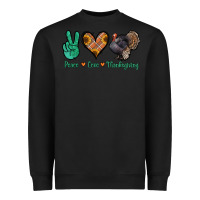 Black peace love thanksgiving Heavyweight Sweatshirt - Jasminsmagicworld