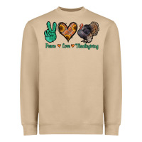 Mushroom peace love thanksgiving Heavyweight Sweatshirt - Jasminsmagicworld