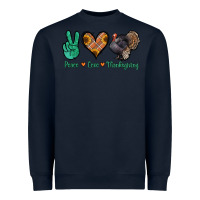 Navy peace love thanksgiving Heavyweight Sweatshirt - Jasminsmagicworld