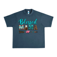 Midnight Navy blessed mama serape cowhide turquoise Urban Heavy Tee - Jasminsmagicworld