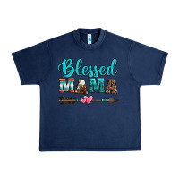 Navy blessed mama serape cowhide turquoise Urban Heavy Tee - Jasminsmagicworld