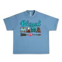 Pebble Blue blessed mama serape cowhide turquoise Urban Heavy Tee - Jasminsmagicworld