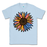 Dusty Blue Patriotic Sunflower Classic Tee - Jasminsmagicworld