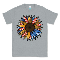 Heather Grey Patriotic Sunflower Classic Tee - Jasminsmagicworld