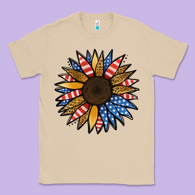 Patriotic Sunflower Classic Tee Designed By Jasminsmagicworld