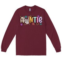 Burgundy auntie Long Sleeve Tee - MaliasSmallBusiness
