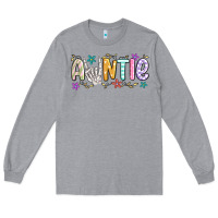 Heather Grey auntie Long Sleeve Tee - MaliasSmallBusiness