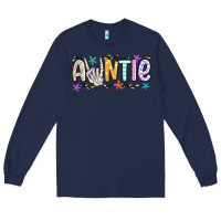 Navy auntie Long Sleeve Tee - MaliasSmallBusiness