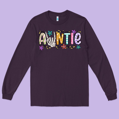 Auntie Long Sleeve Tee Designed By Maliassmallbusiness