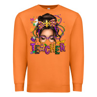 Carrot mardi gras teacher caucasian messy bun Premium Sweatshirt - texasbilliewilder