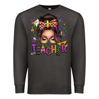 Smoke mardi gras teacher caucasian messy bun Premium Sweatshirt - texasbilliewilder