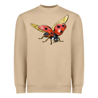 Mushroom Ladybug Flying Heavyweight Sweatshirt - LillyAllenDesigns
