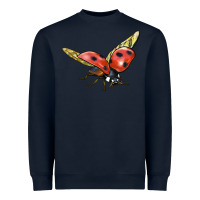 Navy Ladybug Flying Heavyweight Sweatshirt - LillyAllenDesigns