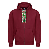 Burgundy christmas pen wraps Zipper Hoodie - BundleAndBundleShop