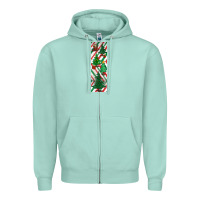 Seafoam christmas pen wraps Zipper Hoodie - BundleAndBundleShop