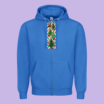Christmas Pen Wraps Zipper Hoodie Designed By Bundleandbundleshop