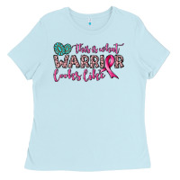 Baby Blue this is what warrior looks like Ladies Tee - JahusDesignShop