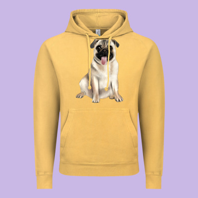 Pug Vintage Hoodie Designed By Jahusdesignshop