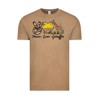 Vintage Coffee Peace Love Giraffes Vintage Tee - LillyAllenDesigns
