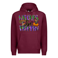 Burgundy Witches be trippin Premium Hoodie - NancyCooperArtShop