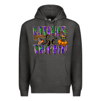Charcoal Heather Witches be trippin Premium Hoodie - NancyCooperArtShop