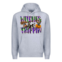 Heather Grey Witches be trippin Premium Hoodie - NancyCooperArtShop