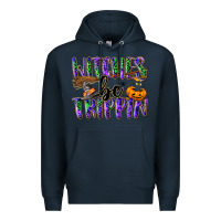 Navy Witches be trippin Premium Hoodie - NancyCooperArtShop