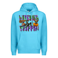 Ocean Blue Witches be trippin Premium Hoodie - NancyCooperArtShop