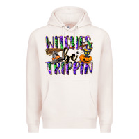 Pale Pink Witches be trippin Premium Hoodie - NancyCooperArtShop
