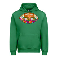 Emerald American Football Floral Urban Hoodie - CowCowDesign