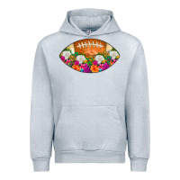Heather Grey American Football Floral Urban Hoodie - CowCowDesign