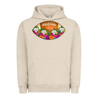 Pigment French Oak American Football Floral Urban Hoodie - CowCowDesign