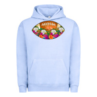 Pigment Grape Ice American Football Floral Urban Hoodie - CowCowDesign