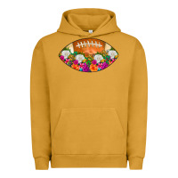 Pigment Peanut Butter American Football Floral Urban Hoodie - CowCowDesign