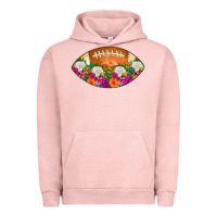 Pigment Salmon American Football Floral Urban Hoodie - CowCowDesign