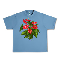 Pebble Blue anthurium Urban Heavy Tee - LillyAllenDesigns
