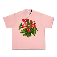 Salmon anthurium Urban Heavy Tee - LillyAllenDesigns