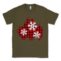 Army Green Christmas snowflakes patch Classic Tee - AdoDesignShop