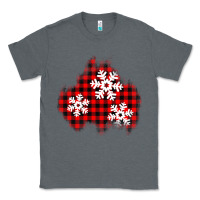 Charcoal Heather Christmas snowflakes patch Classic Tee - AdoDesignShop