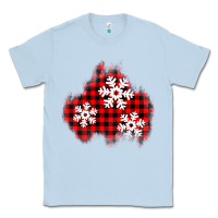 Dusty Blue Christmas snowflakes patch Classic Tee - AdoDesignShop