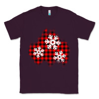 Plum Christmas snowflakes patch Classic Tee - AdoDesignShop