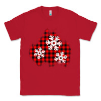 Red Christmas snowflakes patch Classic Tee - AdoDesignShop